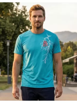 Pánské funkční triko ALTISPORT CARRYOVER ALM027124 TYRKYSOVÁ
