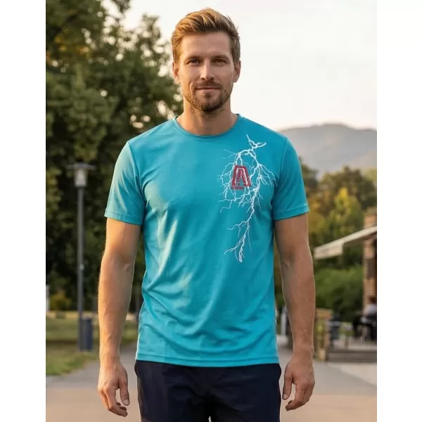  Pánské funkční triko ALTISPORT CARRYOVER ALM027124 TYRKYSOVÁ 