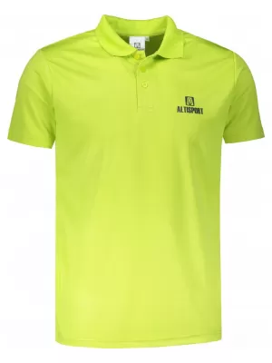 Pánské funkční triko s límečkem ALTISPORT ALM006217 LIMETKOVÁ