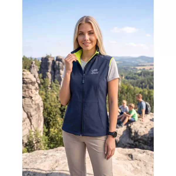  Dámská softshellová vesta ALTISPORT ALW056516 NÁMOŘNÍ MODRÁ 
