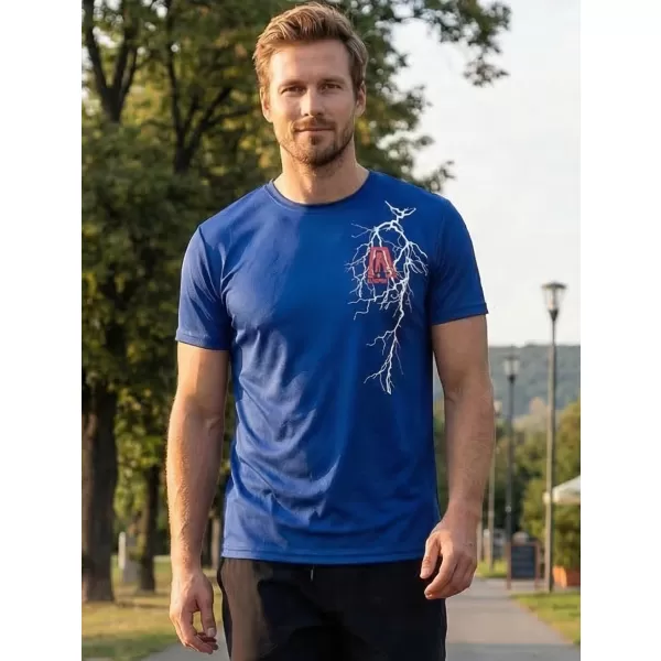 Pánské funkční triko ALTISPORT CARRYOVER ALM027124 KRÁLOVSKÁ MODRÁ 