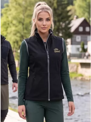 Dámská softshellová vesta ALTISPORT ALW056516 ČERNÁ