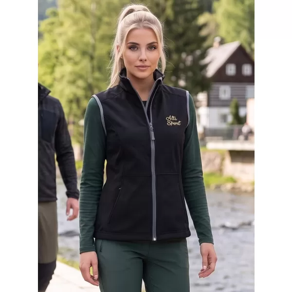  Dámská softshellová vesta ALTISPORT ALW056516 ČERNÁ 