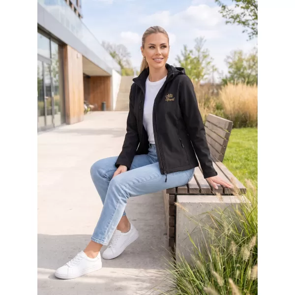  Dámská softshellová bunda ALTISPORT ALW056521 ČERNÁ 