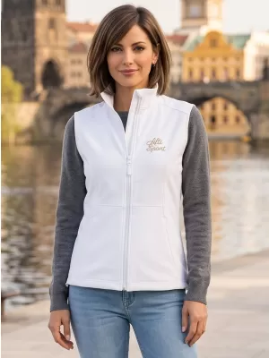 Dámská softshellová vesta ALTISPORT ALW056516 BÍLÁ