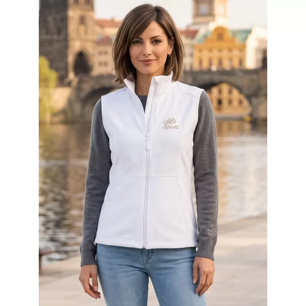  Dámská softshellová vesta ALTISPORT ALW056516 BÍLÁ 
