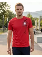 Pánské funkční triko ALTISPORT CARRYOVER ALM027124 ČERVENÁ