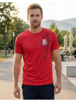 Pánské funkční triko ALTISPORT CARRYOVER ALM027124 ČERVENÁ