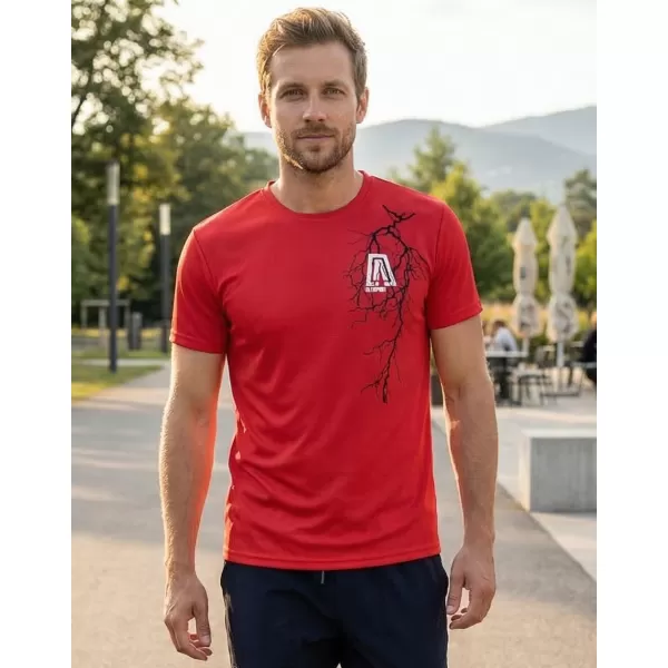  Pánské funkční triko ALTISPORT CARRYOVER ALM027124 ČERVENÁ 