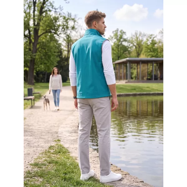  Pánská softshellová vesta ALTISPORT ALM006517 TMAVÝ TYRKYS 