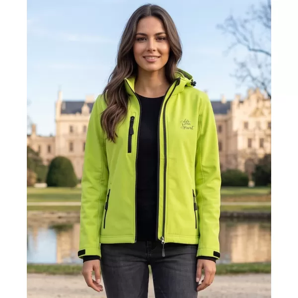  Dámská softshellová bunda ALTISPORT ALW056521 LIMETKOVÁ 