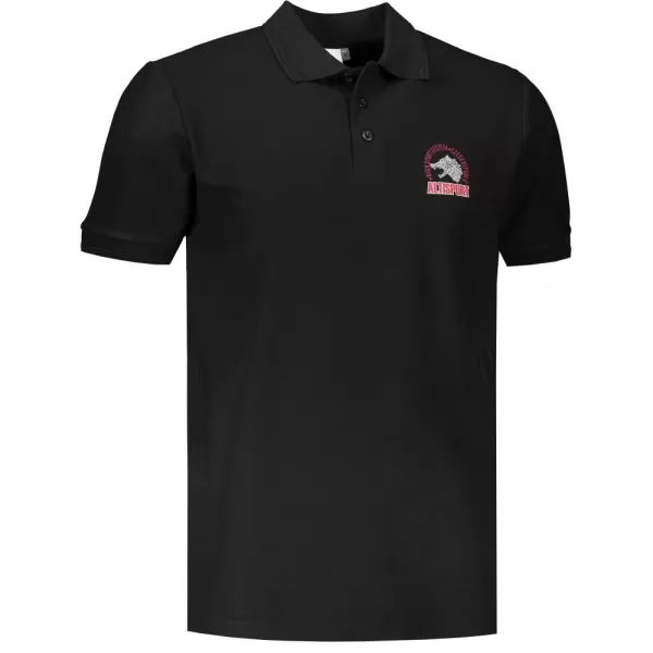  Pánské triko s límečkem ALTISPORT ALM071203 ČERNOČERVENÁ 