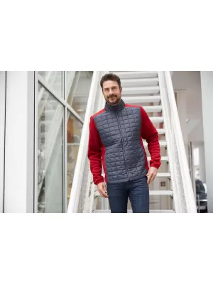 Pánská mikina JAMES NICHOLSON JN742 RED MELANGE/ANTHRACITE MELANGE
