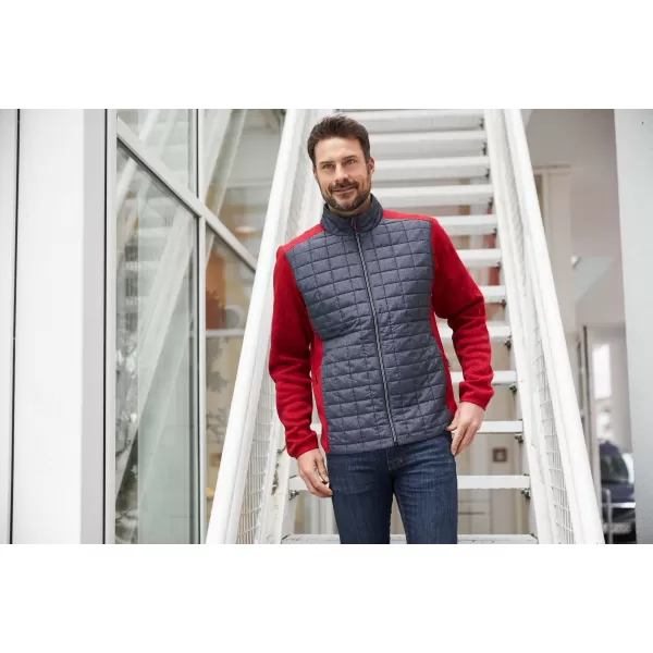  Pánská mikina JAMES NICHOLSON JN742 RED MELANGE/ANTHRACITE MELANGE 