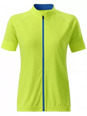 Dámský cyklo dres JAMES NICHOLSON JN515 BRIGHT YELLOW/BRIGHT BLUE