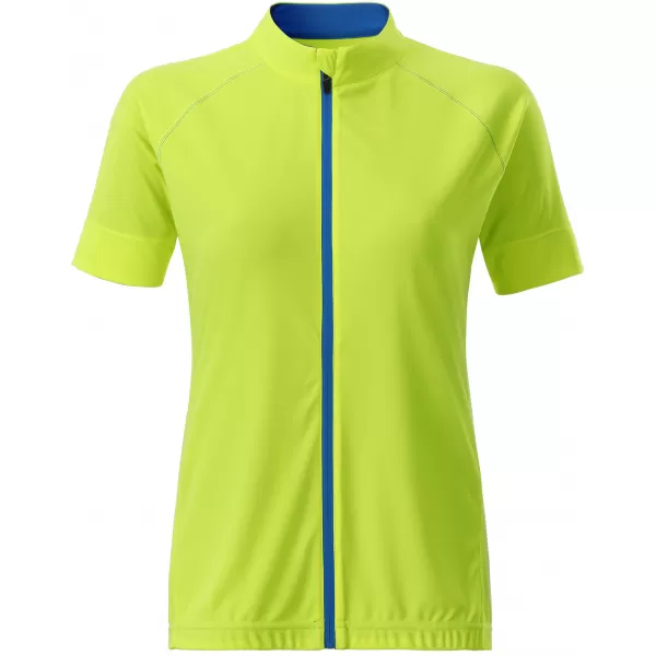  Dámský cyklo dres JAMES NICHOLSON JN515 BRIGHT YELLOW/BRIGHT BLUE 