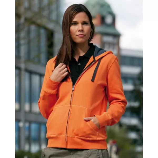  Dámská mikina JAMES NICHOLSON JN594 DARK ORANGE/CARBON 
