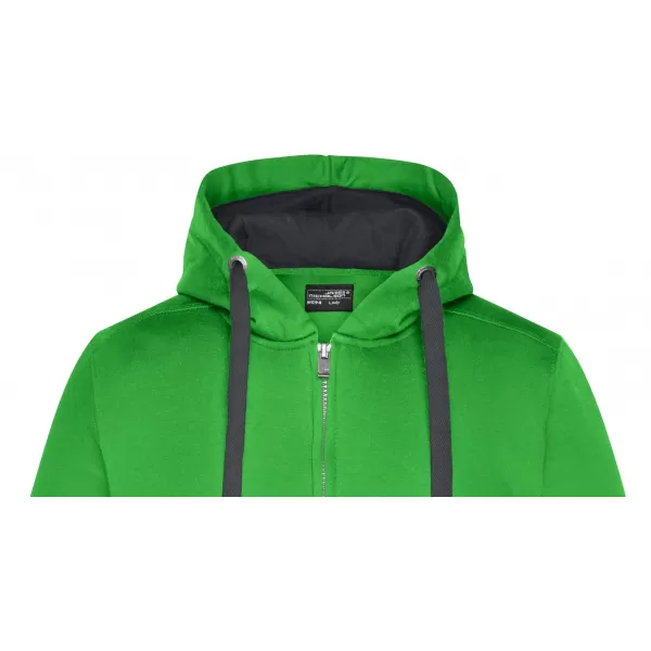  Dámská mikina JAMES NICHOLSON JN594 GREEN/CARBON 