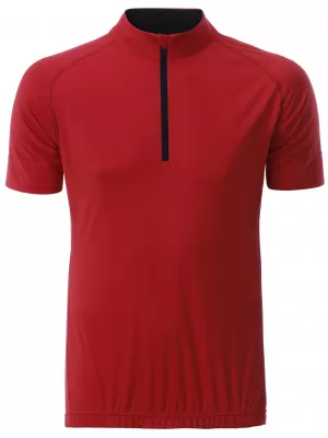 Pánský cyklo dres JAMES NICHOLSON JN514 TOMATO/BLACK