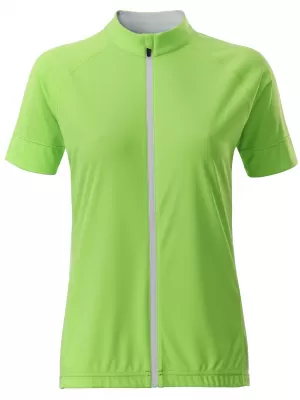 Dámský cyklo dres JAMES NICHOLSON JN515 BRIGHT GREEN/WHITE