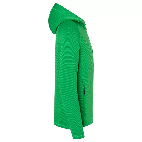  Pánská stretchfleece mikina JAMES NICHOLSON JN786 FERN GREEN/CARBON 