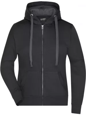 Dámská mikina JAMES NICHOLSON JN594 BLACK/CARBON