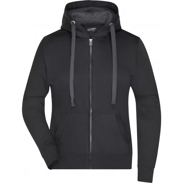  Dámská mikina JAMES NICHOLSON JN594 BLACK/CARBON 