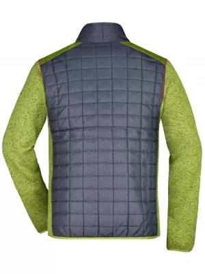 Pánská mikina JAMES NICHOLSON JN742 KIWI MELANGE/ANTHRACITE MELANGE