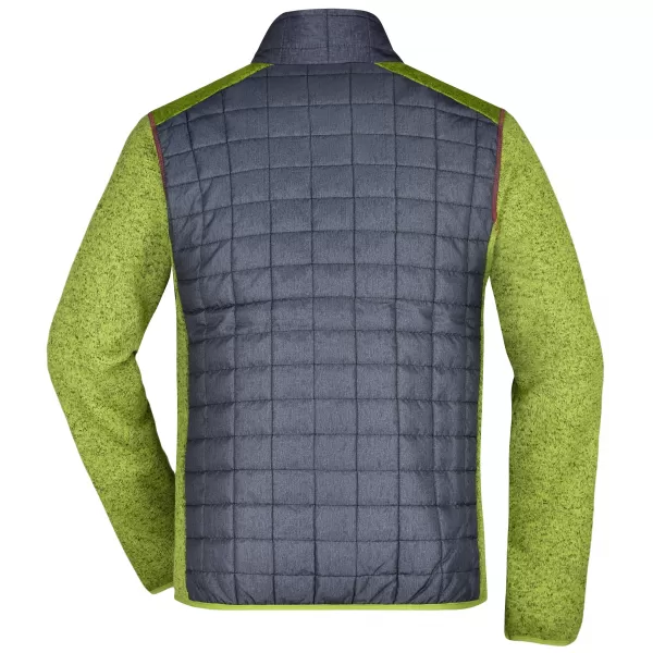  Pánská mikina JAMES NICHOLSON JN742 KIWI MELANGE/ANTHRACITE MELANGE 