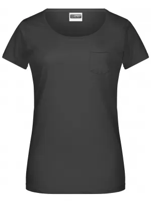 Dámské triko JAMES NICHOLSON 8003 BLACK