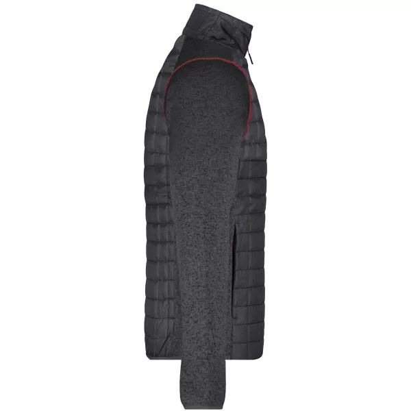  Pánská mikina JAMES NICHOLSON JN742 GREY MELANGE/ANTHRACITE MELANGE 