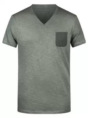 Pánské triko JAMES NICHOLSON 8016 DUSTY OLIVE