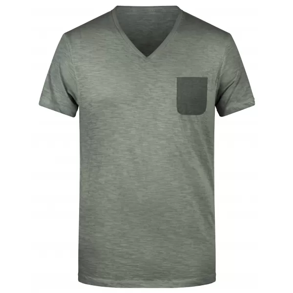  Pánské triko JAMES NICHOLSON 8016 DUSTY OLIVE 