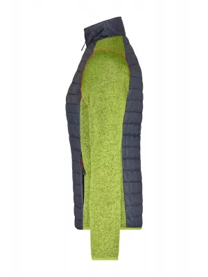 Dámská mikina JAMES NICHOLSON JN741 KIWI MELANGE/ANTHRACITE MELANGE
