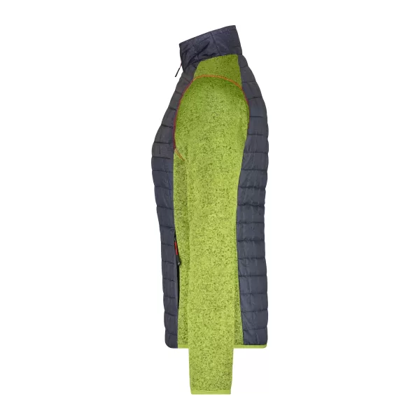  Dámská mikina JAMES NICHOLSON JN741 KIWI MELANGE/ANTHRACITE MELANGE 