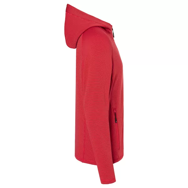  Pánská stretchfleece mikina JAMES NICHOLSON JN786 RED/CARBON 
