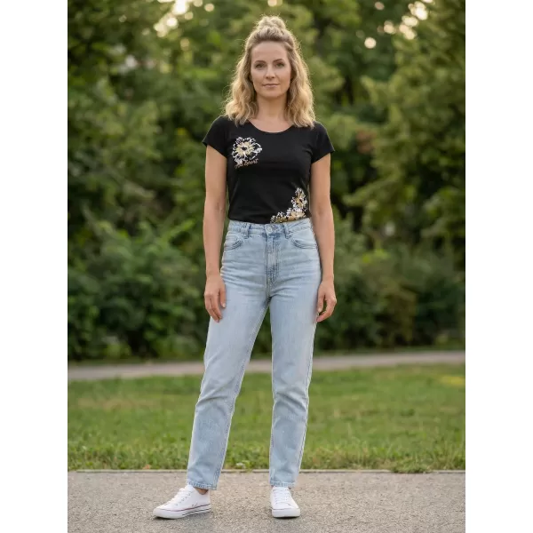  Dámské triko ALTISPORT CARRYOVER ALW016122 ČERNOZLATÁ 