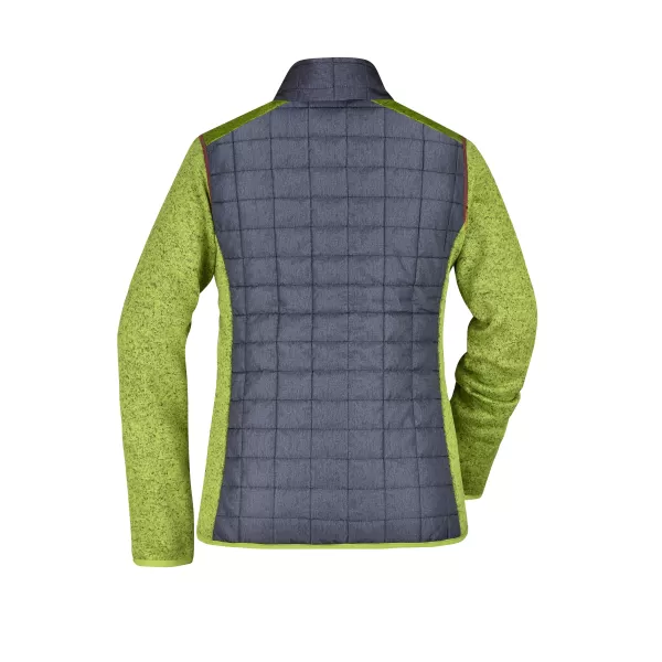  Dámská mikina JAMES NICHOLSON JN741 KIWI MELANGE/ANTHRACITE MELANGE 