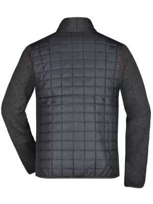 Pánská mikina JAMES NICHOLSON JN742 GREY MELANGE/ANTHRACITE MELANGE