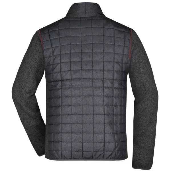  Pánská mikina JAMES NICHOLSON JN742 GREY MELANGE/ANTHRACITE MELANGE 