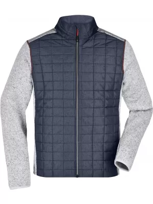 Pánská mikina JAMES NICHOLSON JN742 LIGHT MELANGE/ANTHRACITE MELANGE