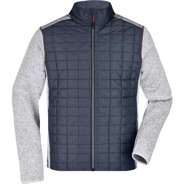  Pánská mikina JAMES NICHOLSON JN742 LIGHT MELANGE/ANTHRACITE MELANGE 