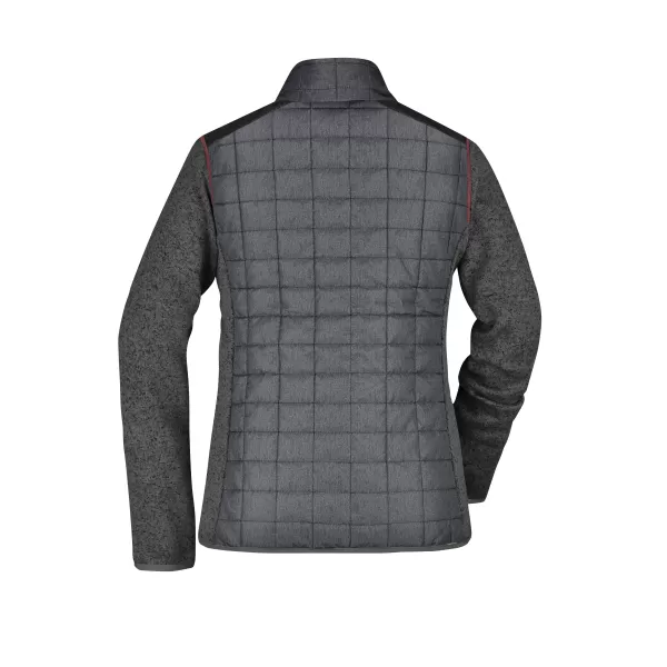  Dámská mikina JAMES NICHOLSON JN741 GREY MELANGE/ANTHRACITE MELANGE 