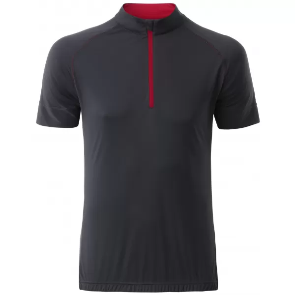  Pánský cyklo dres JAMES NICHOLSON JN514 TITAN/TOMATO 