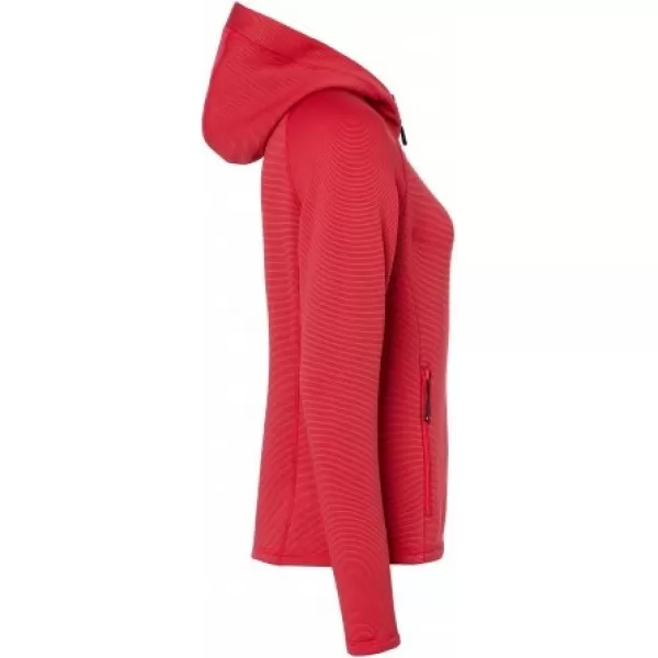  Dámská stretchfleece mikina JAMES NICHOLSON JN785 RED/CARBON 