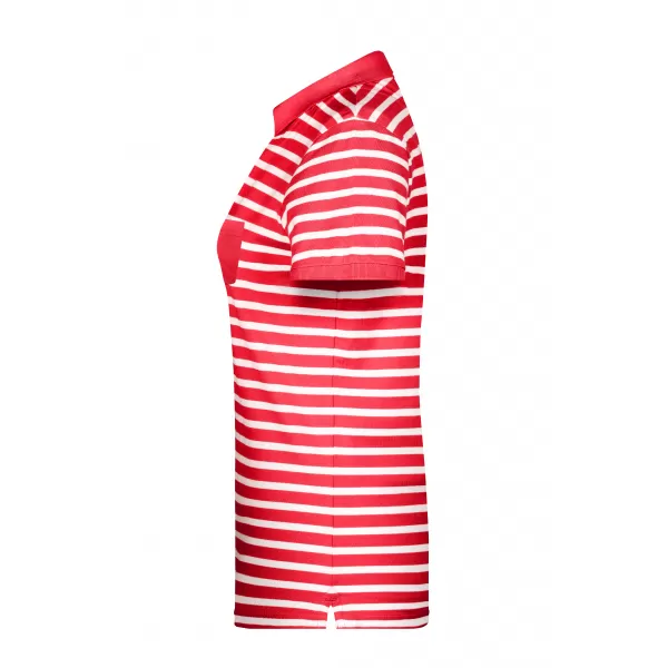  Dámské triko s límečkem JAMES NICHOLSON 8029 RED/WHITE 