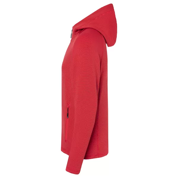  Pánská stretchfleece mikina JAMES NICHOLSON JN786 RED/CARBON 