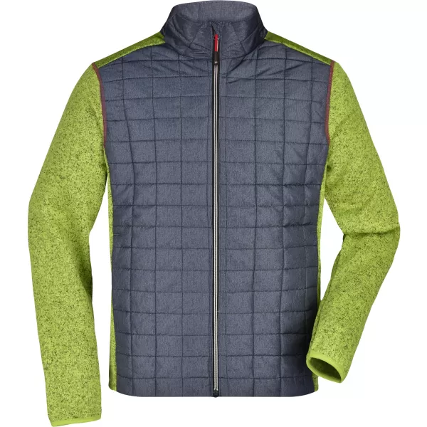  Pánská mikina JAMES NICHOLSON JN742 KIWI MELANGE/ANTHRACITE MELANGE 
