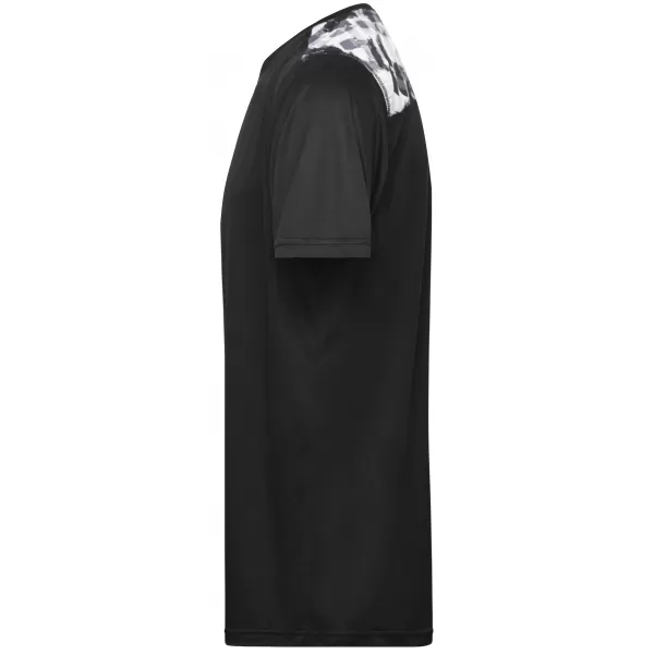  Pánské funkční triko JAMES NICHOLSON JN524 BLACK/BLACK PRINTED 
