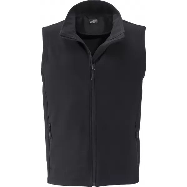  Pánská softshellová vesta JAMES NICHOLSON JN1128 BLACK/BLACK 